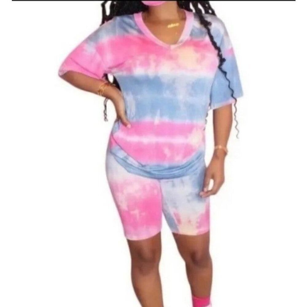 Ladies Tie Dye 2 Piece Set sz Small